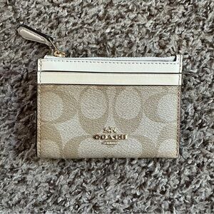 Coach | Mini Skinny Id Case In Signature Canvas | Cream